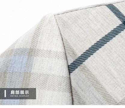 Men's Wrinkle-Free Business Shirt - Plaid Long Sleeve - SlayGood