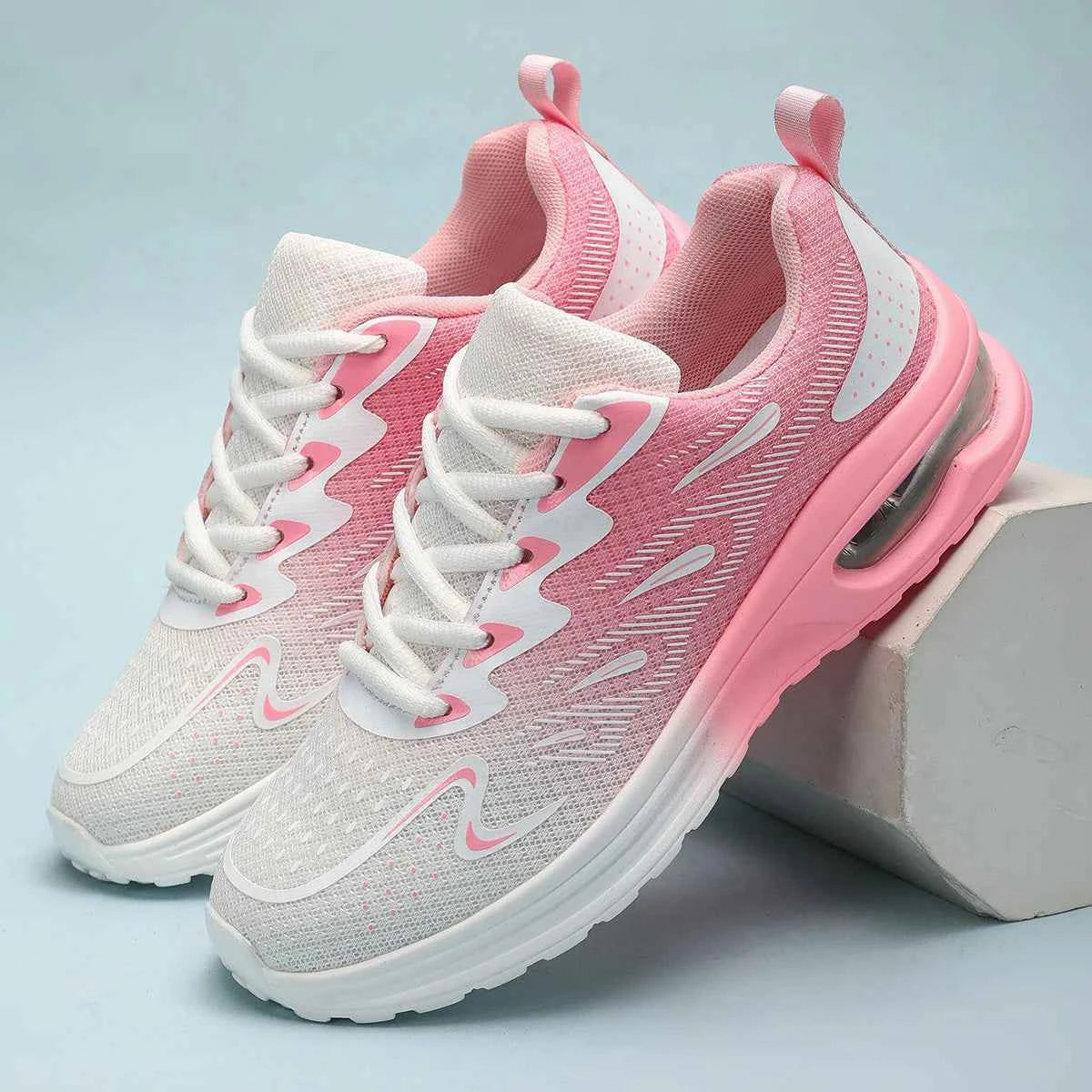 Women's Air Cushion Running Shoes Breathable Mesh Walking Sneakers