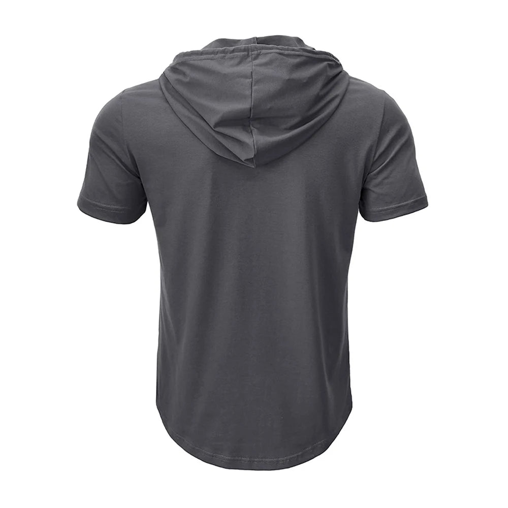 Men's Hooded Fitness T-Shirt - Breathable Athletic Tee - SlayGood
