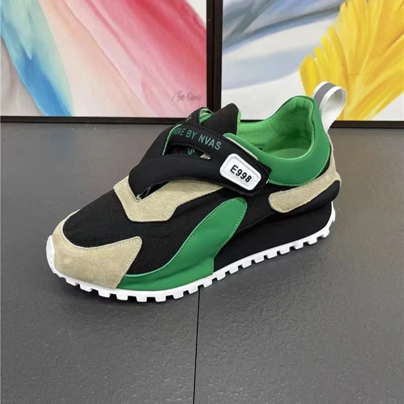 WaDFCD Men's Chunky Platform Sneakers Height Increasing Casual Shoes