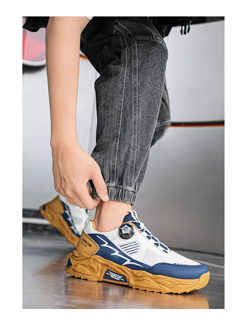 Men's Platform Running Sneakers - Breathable Sports Shoes