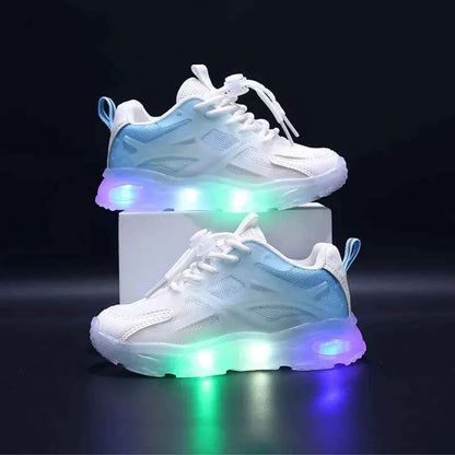 Kids Light Up Sneakers - Breathable Anti-Slip Sports Shoes