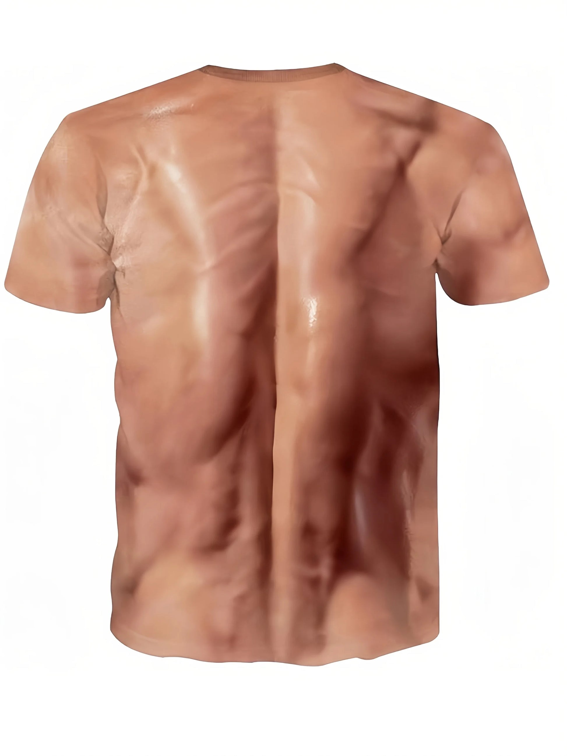 Men's Muscle Abs Print T-Shirt - Oversized Athletic Tee - SlayGood