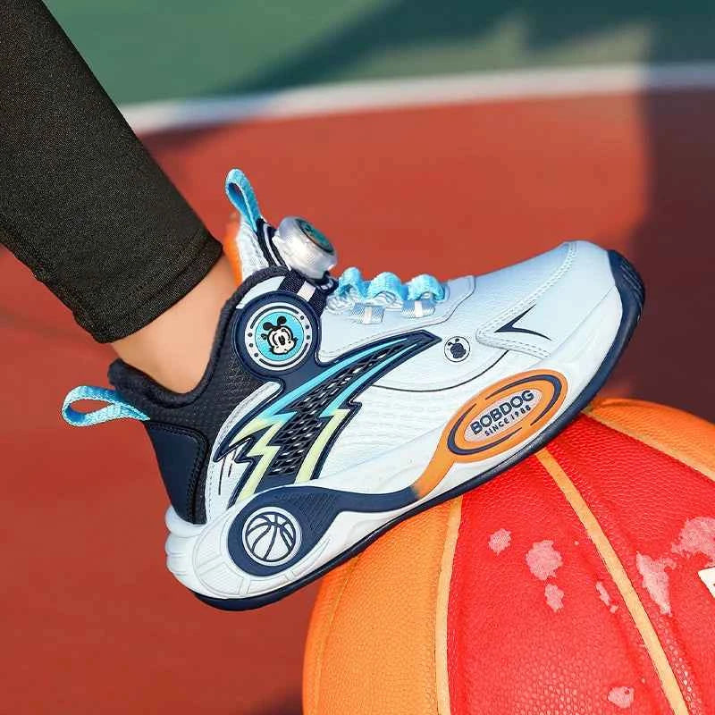 BOELOKTH Boys Basketball Shoes High-Top Anti-Slip Sports Sneakers