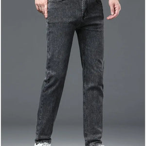 Men's Slim Fit Dress Jeans - Smart Casual Black Denim - SlayGood
