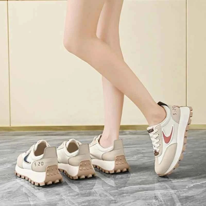 Women's Casual Flat Sneakers - Lightweight Breathable Shoes