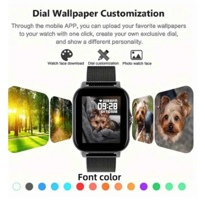 Android Smart Watch 1.44" Bluetooth Call Magnetic Charging