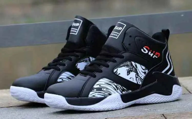 Men's Waterproof High-Top Sneakers - Non-Slip Sports Shoes