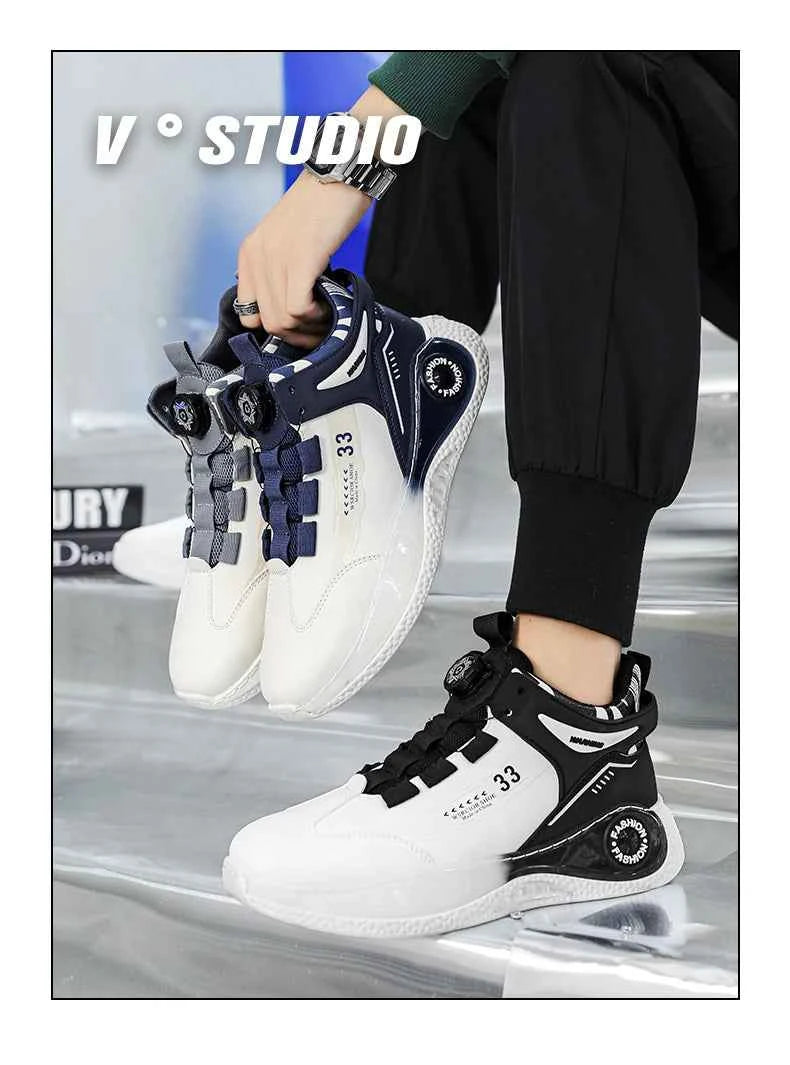 Men's Rotating Buckle Sneakers Non-Slip Outdoor Sports Shoes