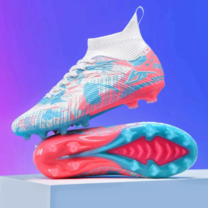 Men's Soccer Shoes TF/FG Football Boots Long Spikes Turf Cleats