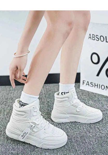 PDMCMS Men's High-Top Sneakers Waterproof Skateboard Casual Shoes