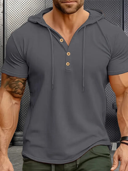 Men's Hooded Fitness T-Shirt - Breathable Athletic Tee - SlayGood