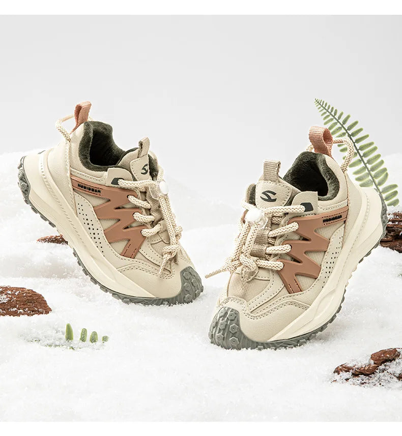Kids Winter Sneakers - Warm Plush Lined Sports Shoes