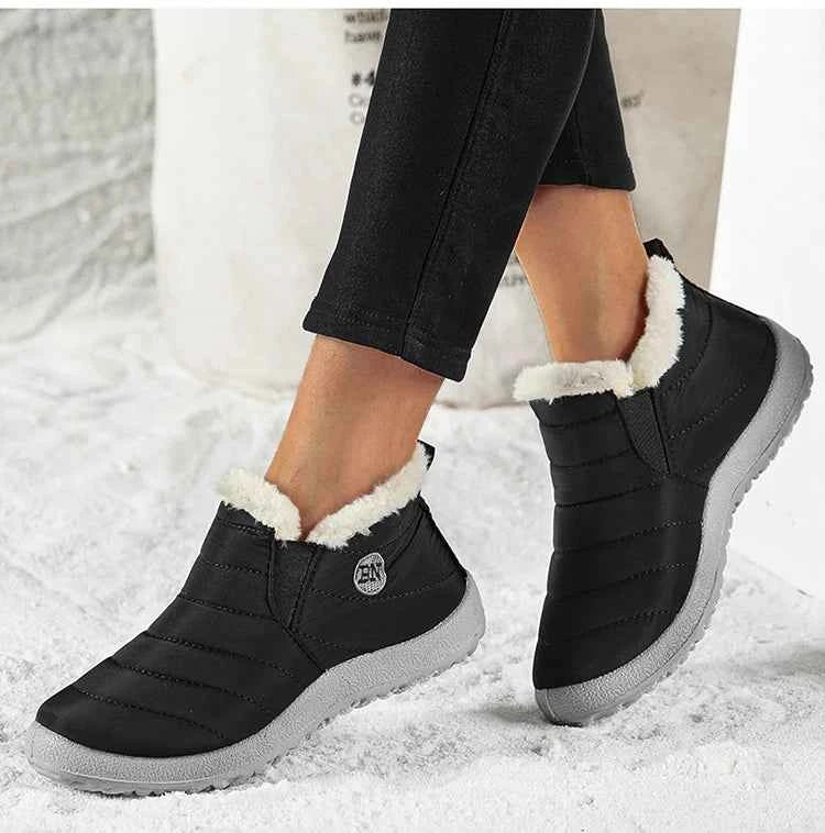 Men's Winter Fur-Lined Ankle Shoes - Warm Slip-On Sneakers