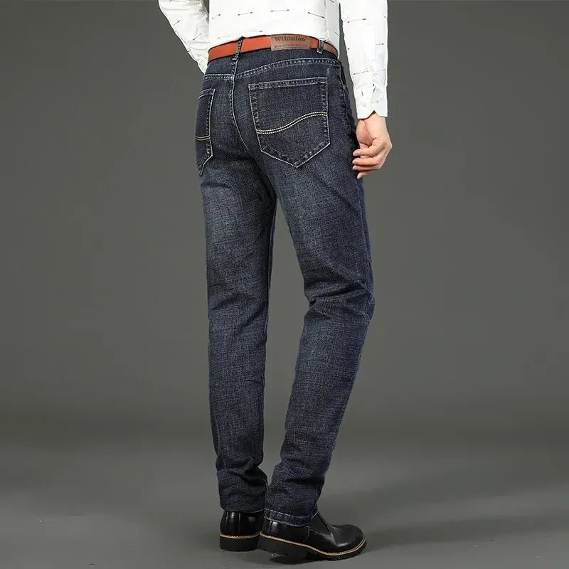 Men's Business Casual Jeans - Stretch Straight Fit - SlayGood