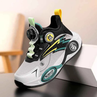 BOELOKTH Boys Basketball Shoes High-Top Anti-Slip Sports Sneakers