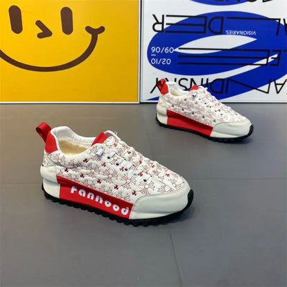 WaDFCD Men's Chunky Platform Sneakers Height Increasing Casual Shoes