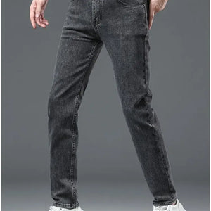 Men's Slim Fit Dress Jeans - Smart Casual Black Denim - SlayGood