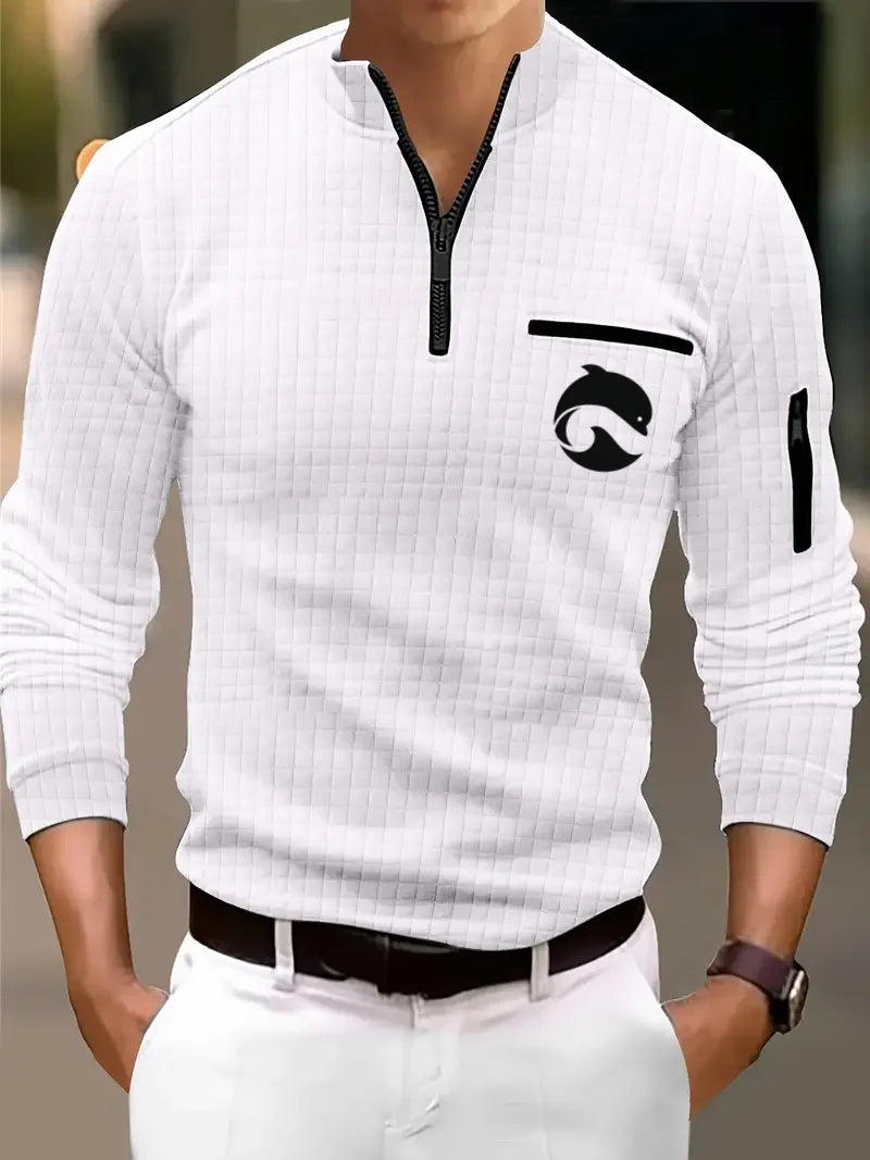 Men's V-Neck Print Shirt - Lightweight Short Sleeve Casual - SlayGood