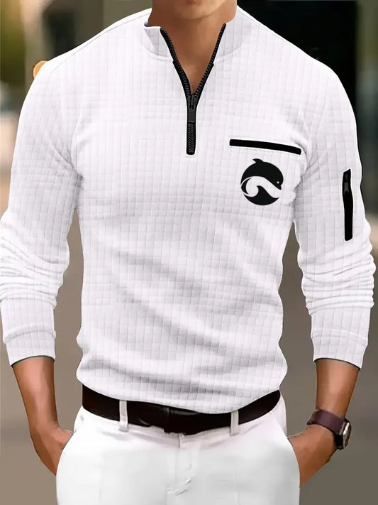 Men's V-Neck Print Shirt - Lightweight Short Sleeve Casual - SlayGood