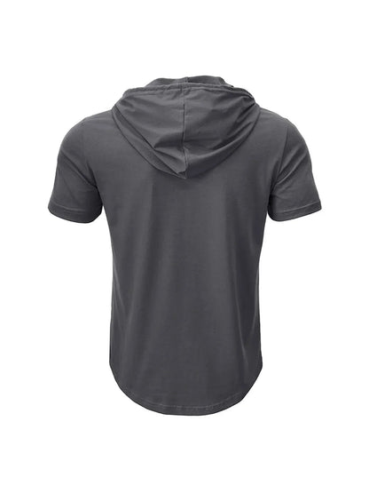 Men's Hooded Fitness T-Shirt - Breathable Athletic Tee - SlayGood