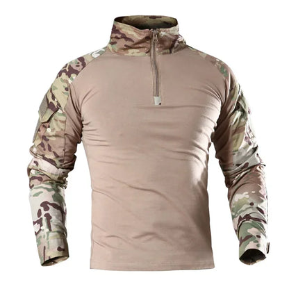 Men's Tactical Long Sleeve Shirt - Military Outdoor Tee - SlayGood