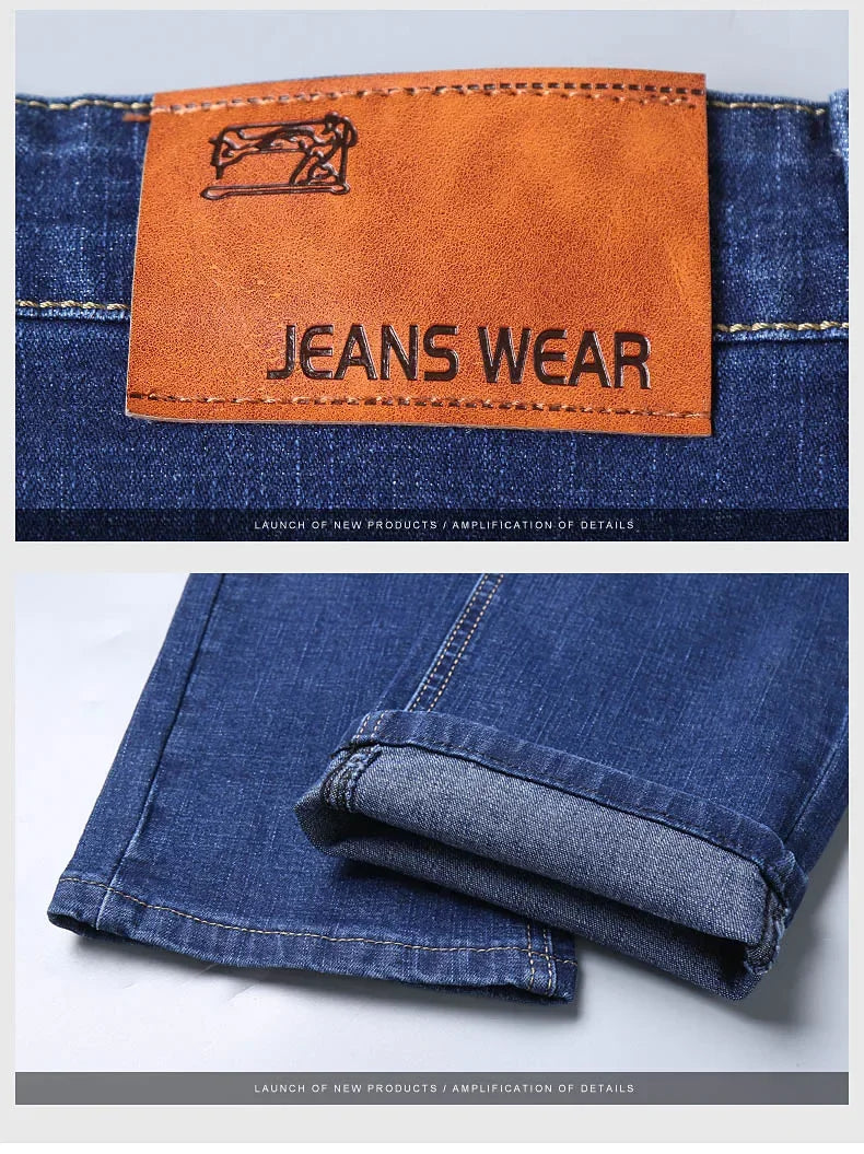 Men's Straight Leg Jeans - Soft Business Casual Denim - SlayGood