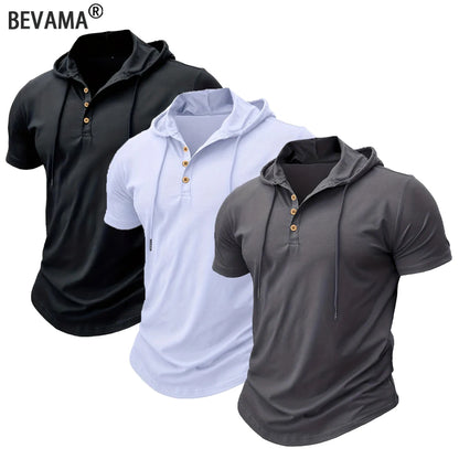 Men's Hooded Fitness T-Shirt - Breathable Athletic Tee - SlayGood