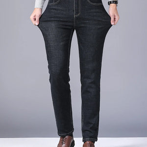 Men's Stretch Straight Jeans - Slim Fit Business Denim - SlayGood