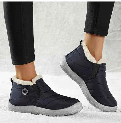 Men's Winter Fur-Lined Ankle Shoes - Warm Slip-On Sneakers