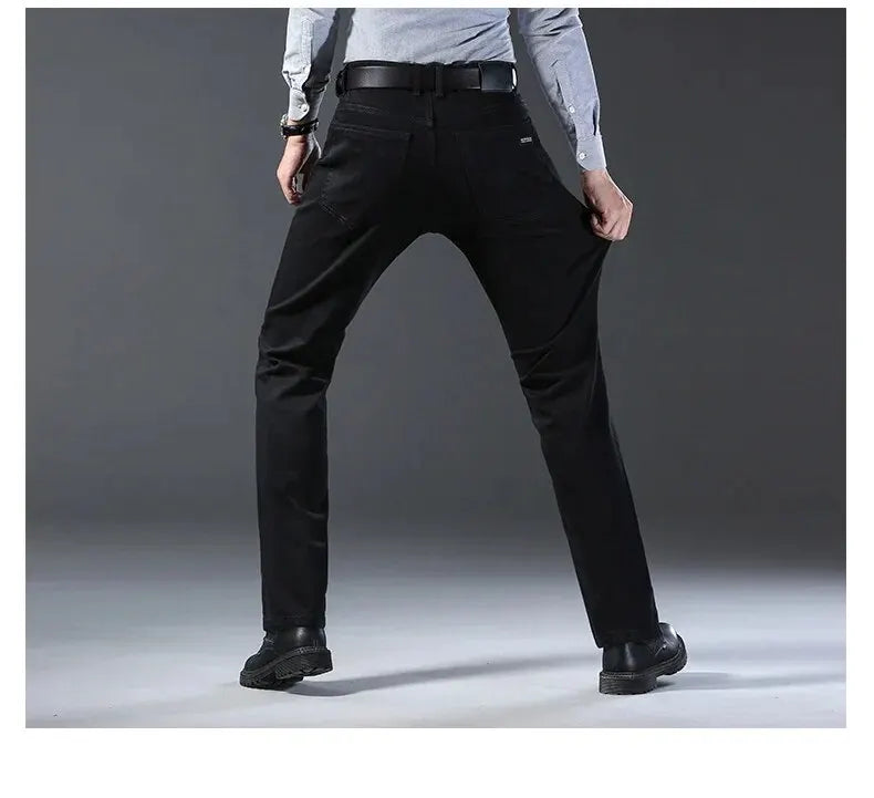 Men's Business Casual Jeans - Stretch Straight Fit - SlayGood