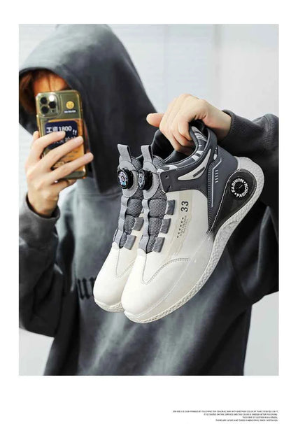 Men's Rotating Buckle Sneakers Non-Slip Outdoor Sports Shoes
