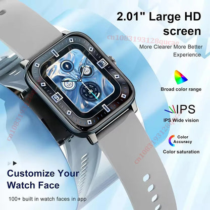Smart Watch Bluetooth Fitness Tracker 2.01" Screen