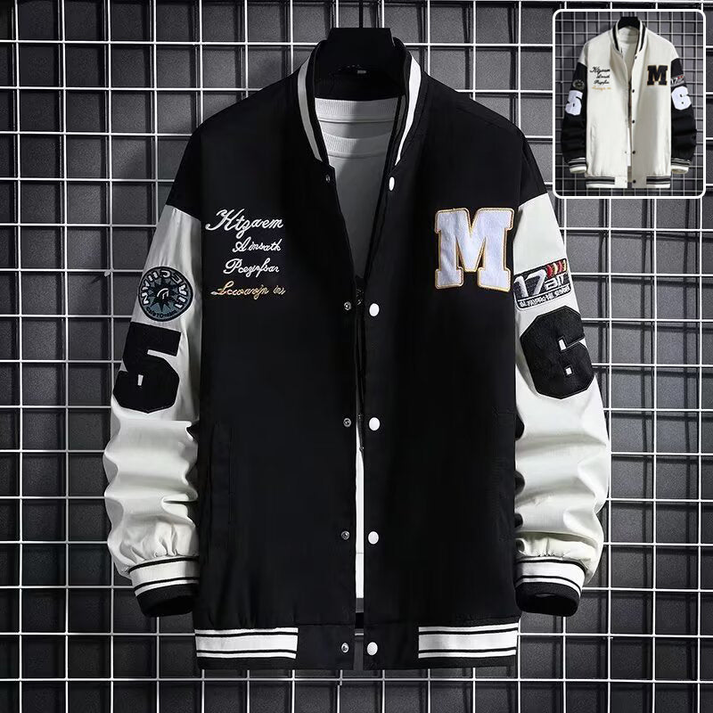 Men's Baseball Jacket - Letter Print Streetwear - SlayGood