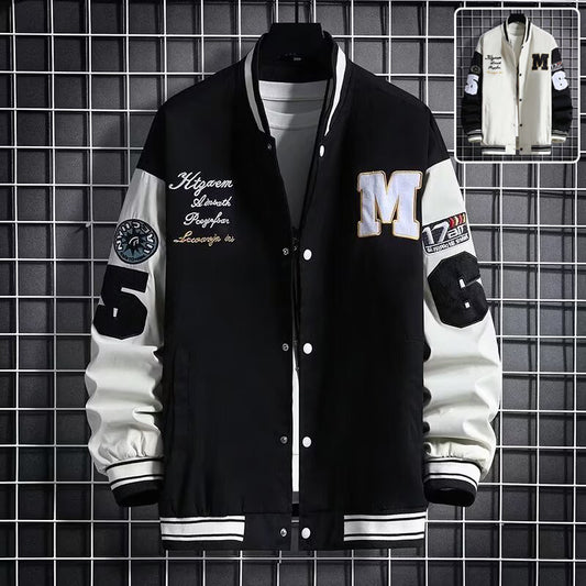 Men's Baseball Jacket - Letter Print Streetwear - SlayGood