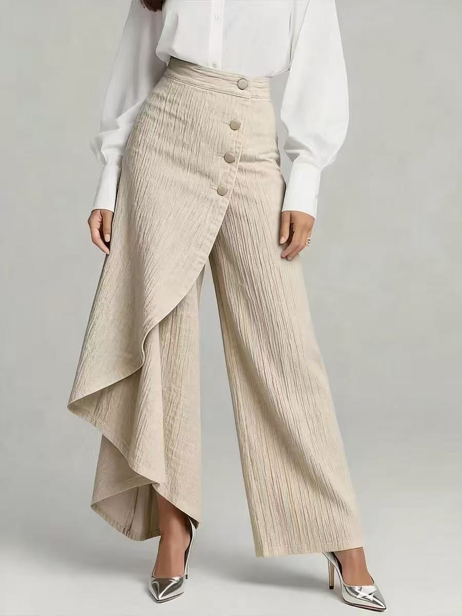 Wide Leg Pants - High Waist Straight Trousers - SlayGood