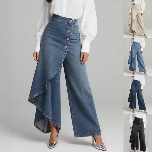 Wide Leg Pants - High Waist Straight Trousers - SlayGood