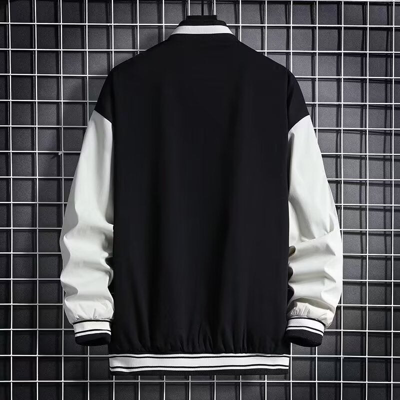 Men's Baseball Jacket - Letter Print Streetwear - SlayGood
