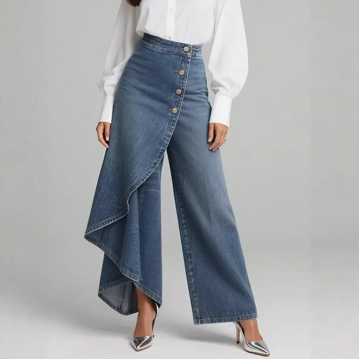 Wide Leg Pants - High Waist Straight Trousers - SlayGood